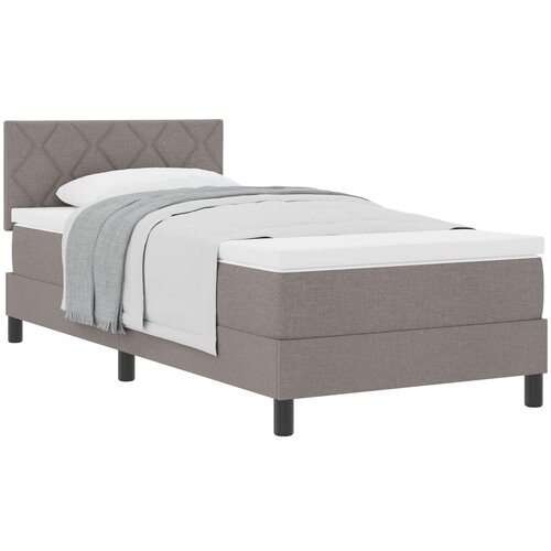 vidaXL Postelja z vzmetnico z vzmetnico Taupe 100 x 200 cm blago, (5000128366) Cene