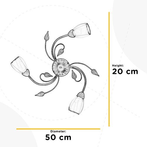 Lesnina XXXL STROPNA SVETILKA 4716 LILIANA 50/20 cm Slike