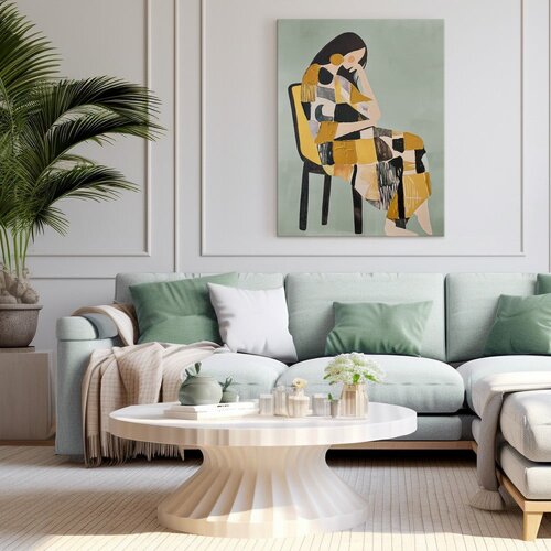 Styler Slika s ručno oslikanim elementima 70x100 cm Penelope &amp;ndash; Slike