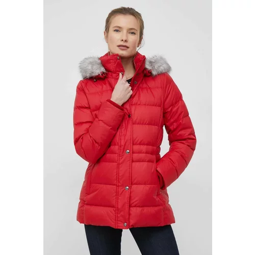 Tommy Hilfiger Pernata jakna za žene, boja: crvena, za zimu