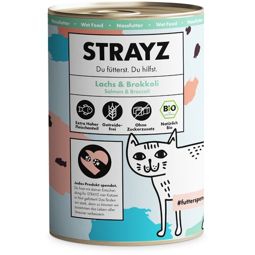  Ekonomično pakiranje STRAYZ BIO 24 x 400 g - Bio losos i bio brokula Cijene