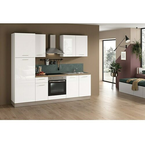 Marinelli Cucine Montažna kuhinja Astrea (Širina: 250 cm, Bijela, S električnim uređajima) Cijene