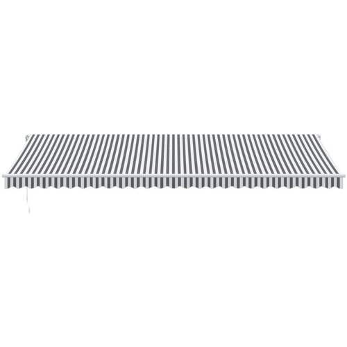 Tenda na ručno uvlačenje antracit i bijela 600 x 350 cm Slike