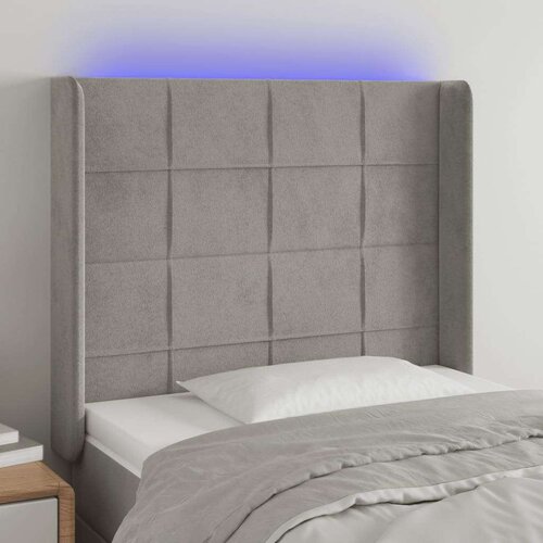  Uzglavlje svjetlosivo 83 x 16 x 118/128 cm baršunasto Cijene