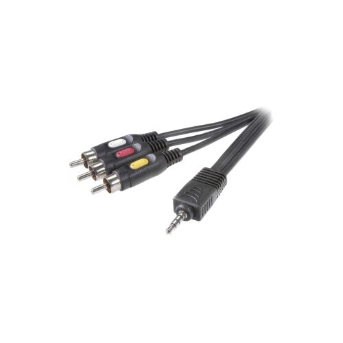 SpeaKa Professional Klinke / Činč AV priključni kabel [1x JACK utikač 3.5 mm - 3x činč-utikač] 2 m crn Cijene