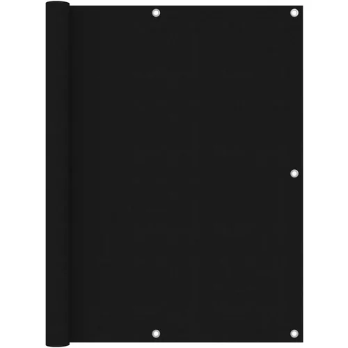 vidaXL Balkonsko platno črno 120x400 cm oksford blago