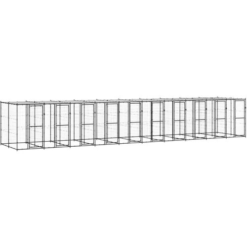  vanjski kavez za pse s krovom čelični 24,2 m²