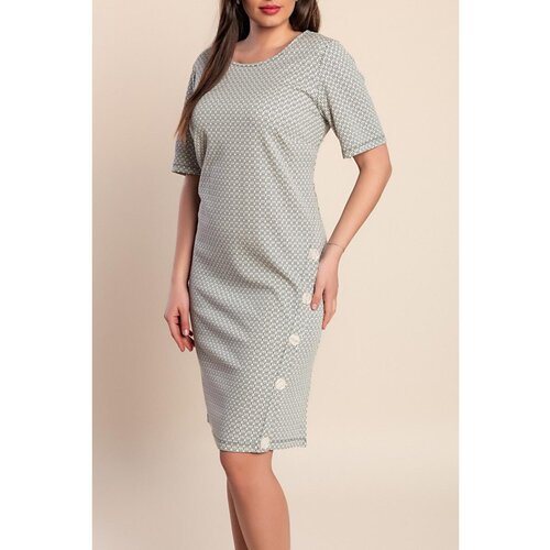 Fenzy Plus Size Obleka S Kratkimi Rokavi, Bela Cene