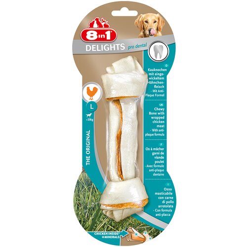 8in1 Delights Pro Dental žvečilne kosti piščanec - Varčno pakiranje: L, 3 x 100 g (3 kosi) Cene