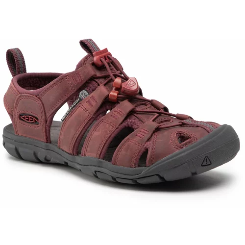 Keen Sandali Clearwater Cnx Lleather 1025088 Wine/Red Dahlia