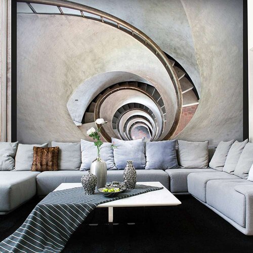  Tapeta - White spiral stairs 400x309 Slike