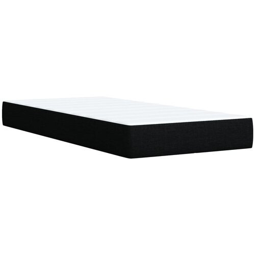  Krevet s oprugama i madracem crni 90x200 cm od tkanine Slike