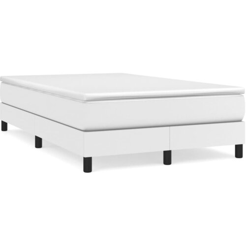  Okvir za krevet s oprugom bijela 120x200 cm od umjetne kože Slike