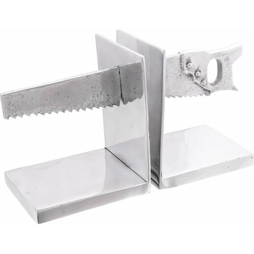  Držači za knjige 2 pcs Srebrno 11 x 14 x 17,5 cm Aluminij Slike