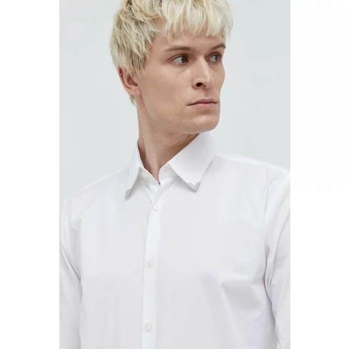Hugo Košulja za muškarce, boja: bijela, regular, s klasičnim ovratnikom