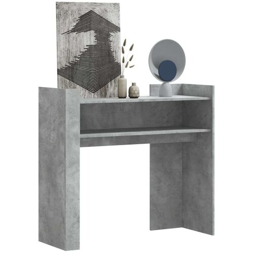  Konzolni stol siva boja betona 100x35x90 cm konstruirano drvo Slike