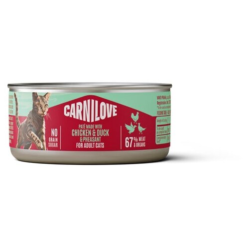 Carnilove Cat Adult konzerva, pate - pi&scaron;čanec, raca in fazan - 100 g 100 g Cene