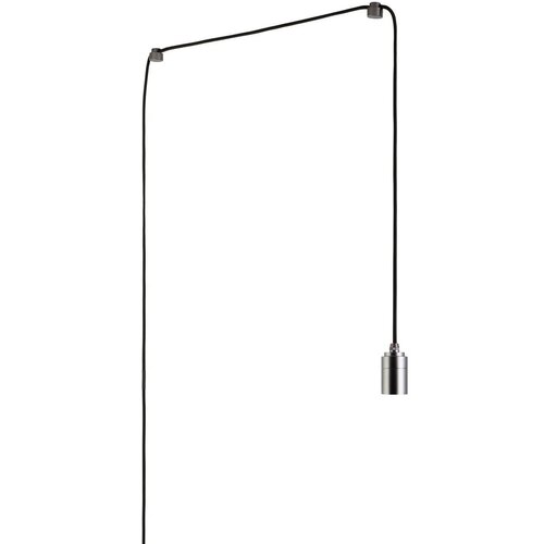 Tala Črna/v sijajno srebrni barvi viseča svetilka &amp;oslash; 4 cm Plug &amp;amp; Play &amp;ndash; Slike