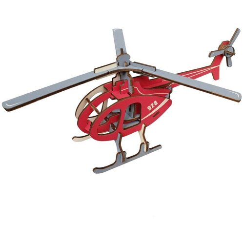 CarolijaShop 3d drvena slagalica - Crveni helikopter Cene