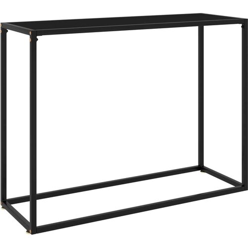  Konzolna mizica črna 100x35x75 cm kaljeno steklo, (20818222) Slike