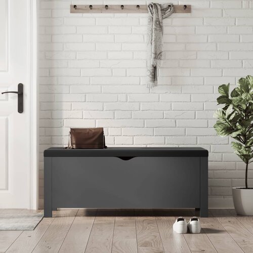  Kutija za pohranu s jastukom siva 105x40x45 cm Cijene