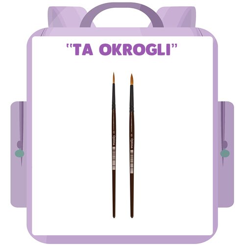  Komplet okroglih čopičev &scaron;t. 6 in 8 Cene