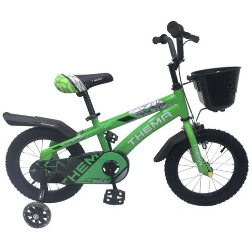 Thema Sport Dečija bicikla TS-14 14″ – zelena sa svetlećim točkićima i korpicom Cene