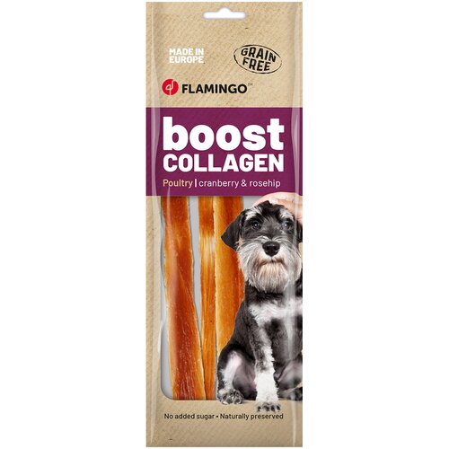 Flamingo Boost Collagen trakovi s pi&amp;scaron;čancem - Varčno pakiranje: 3 x 60 g Slike