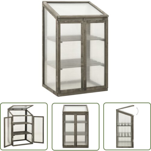  The Living Store Rastlinjak 60x45x100 cm borovina - Rastlinjak, (21745030) Cene