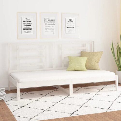  Dnevni krevet bez madraca bijeli 80 x 200 cm masivna borovina Cene