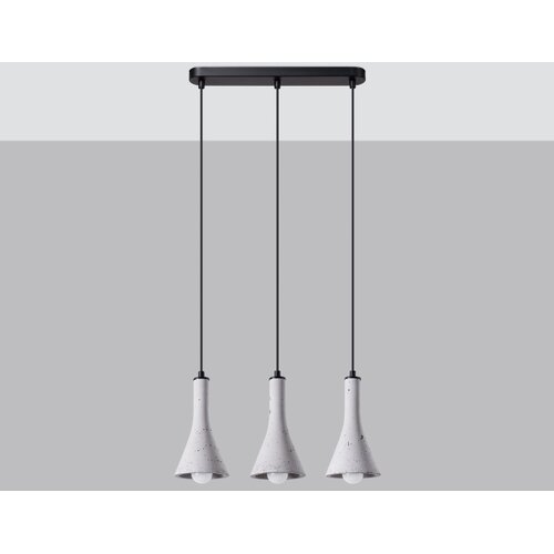 Sollux Lighting SL.1225 - visilica na sajli rea 3xE14/12W/230V beton Slike