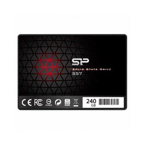 Silicon Power 240GB SSD Slim S57 SATA3 7mm 2.5 Black 535/410 MB/S Slike