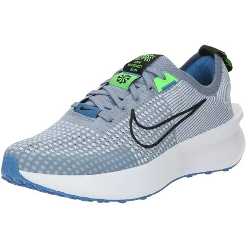 Nike Tenisice za trčanje 'Interact Run' golublje plava / neonsko zelena / crna / bijela