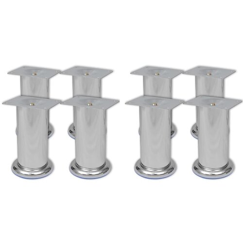 VidaXL Noge za kauč 8 kom okrugle kromirane 120 mm Slike