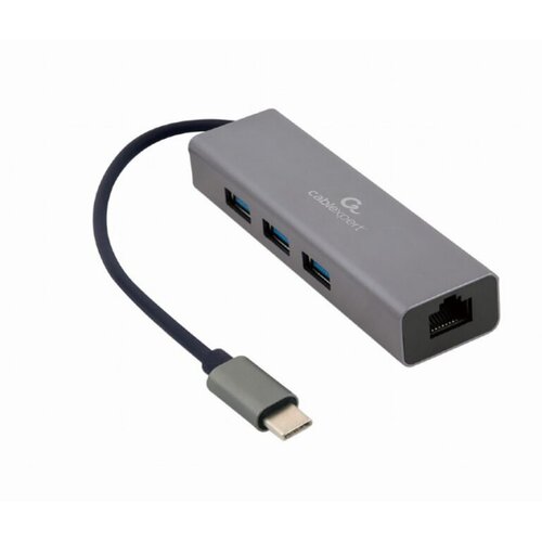 Docking station GEMBIRD USB adapter Type-C Gigabit ethernet 3-port + USB hub 3.1 A-CMU3-LAN-01 Cene