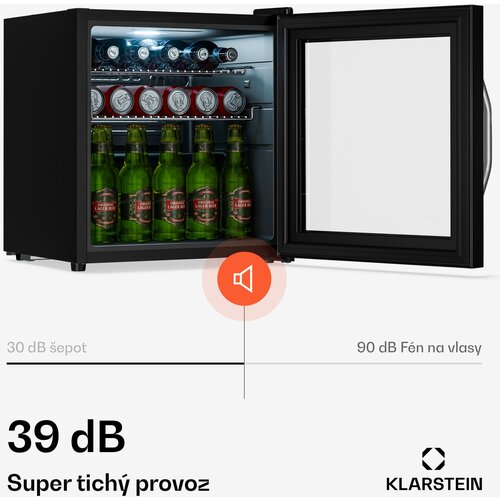 Klarstein beersafe hladilnik za pijačo z zrcalnimi steklenimi vrati | 44 x 48 cm | notranja led osvetlitev Slike