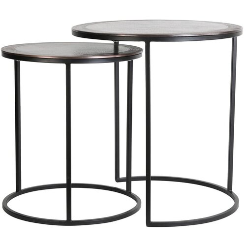 Light & Living Metalni okrugli pomoćni stolići u setu od 2 kom ø 50 cm Talca - Cijene