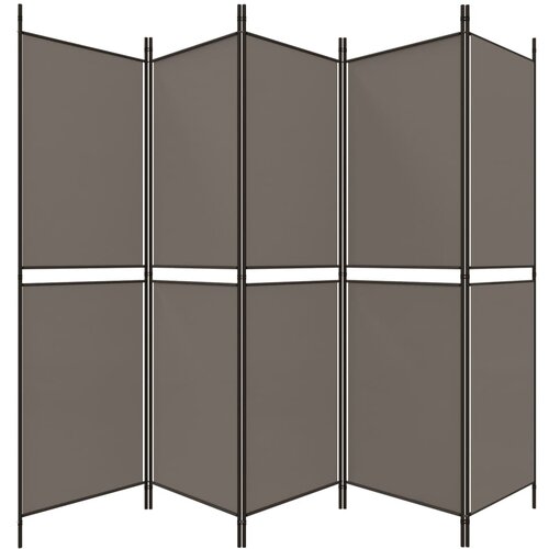  pregrada s 5 panela antracit 250 x 220 cm od tkanine Slike