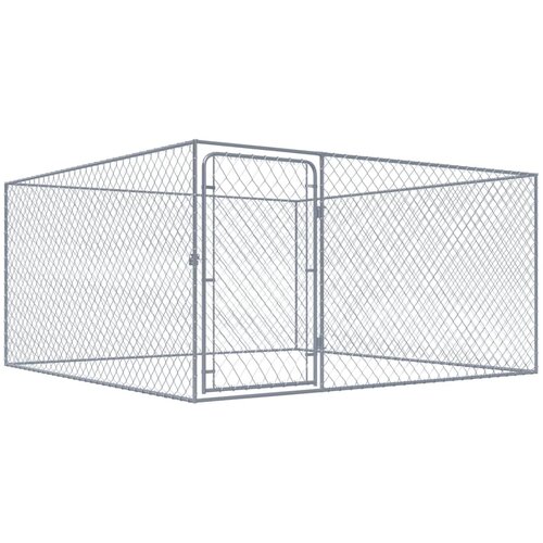 VidaXL Zunanji pasji boks pocinkano jeklo 2x2x1 m Slike