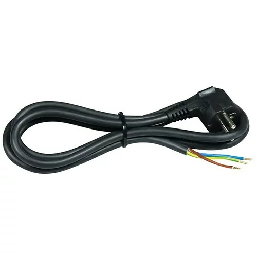 Commel Priključni kabel (2 m, H05VV-F, Presjek žice: 0,75 mm², Crne boje)