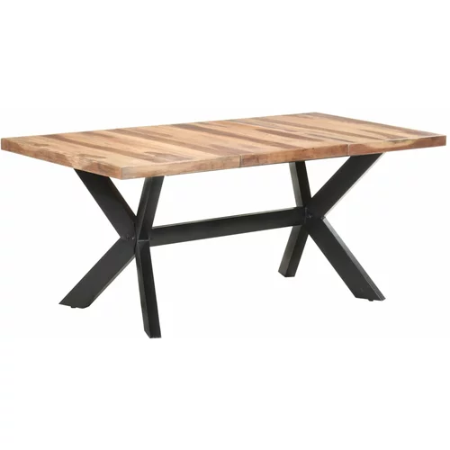 vidaXL blagovaonski stol 180 x 90 x 75 cm od masivnog drva i šišama
