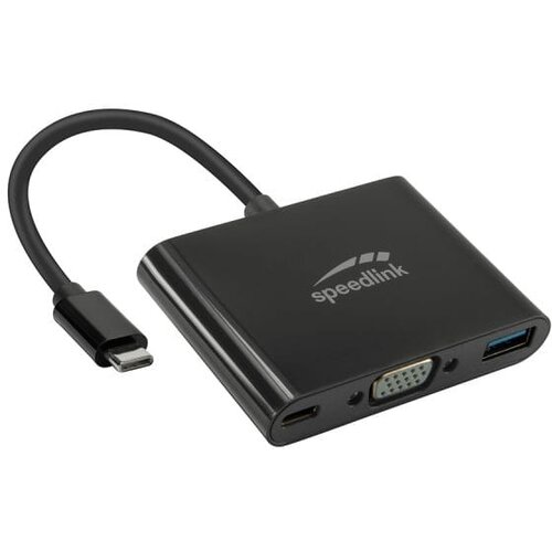 GEMBIRD EUROPE USB adapter kabl Type-C 3u1, SPEEDLINK 3in1 USB-C to VGA, USB, USB-C Adapter, HQ, SL-180027-BK Cijene