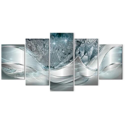  Slika - Sparkling Dandelions (5 Parts) Blue Wide 225x112.5 Cene