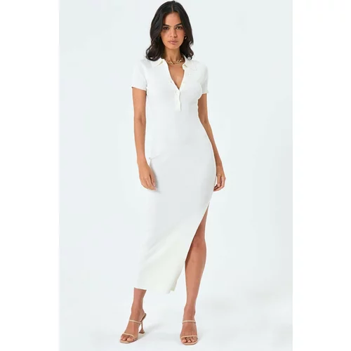 Madmext Dress - White - Basic
