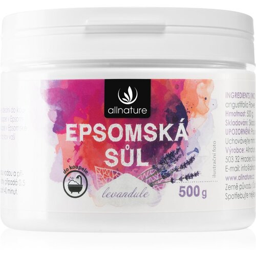 Allnature Epsom salt Lavender sol za kopel 500 g Cene