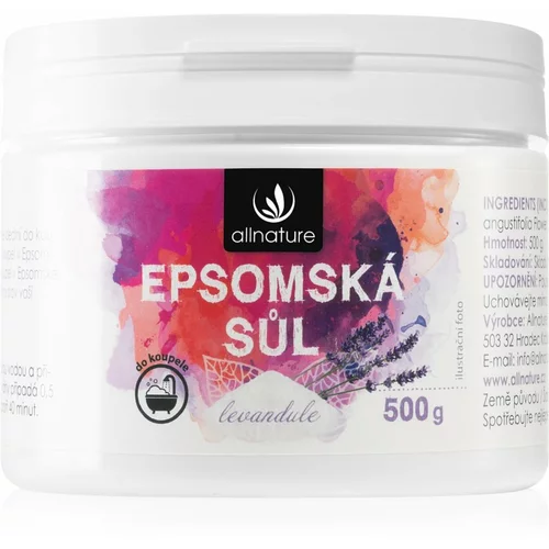 Allnature Epsom salt Lavender sol za kopel 500 g