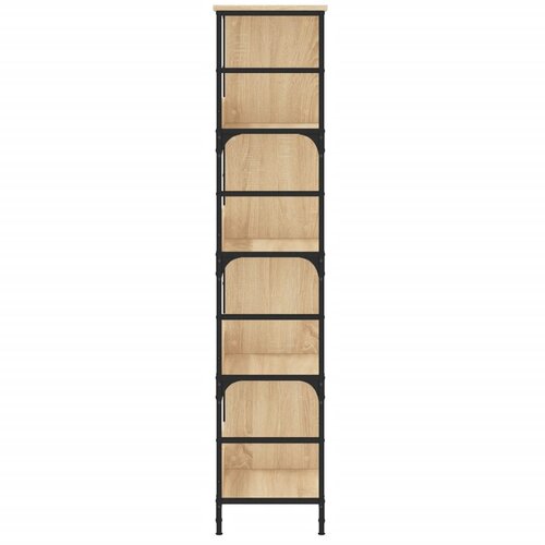  Polica za knjige boja hrasta 78,5x33x153 cm konstruirano drvo Slike