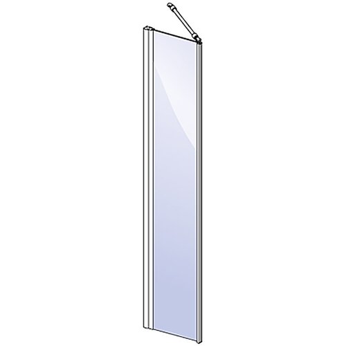 CAMARGUE Vario Bočni fiksni dio tuš kabine (40 x 195 cm, Premazano, Debljina: 6 mm, Srebrne boje) Cijene