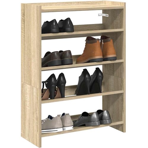 Stalak za cipele boja hrasta 60x25x81 cm konstruirano drvo Smeđa Slike