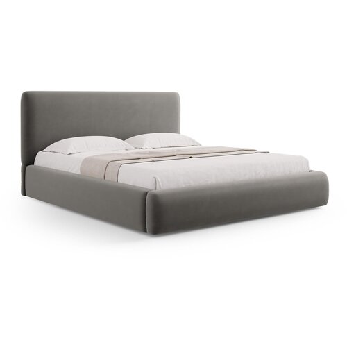 Cosmopolitan Design Siva oblazinjena zakonska postelja s prostorom za shranjevanje z letvenim dnom 180x200 cm Colonel &amp;ndash; Slike